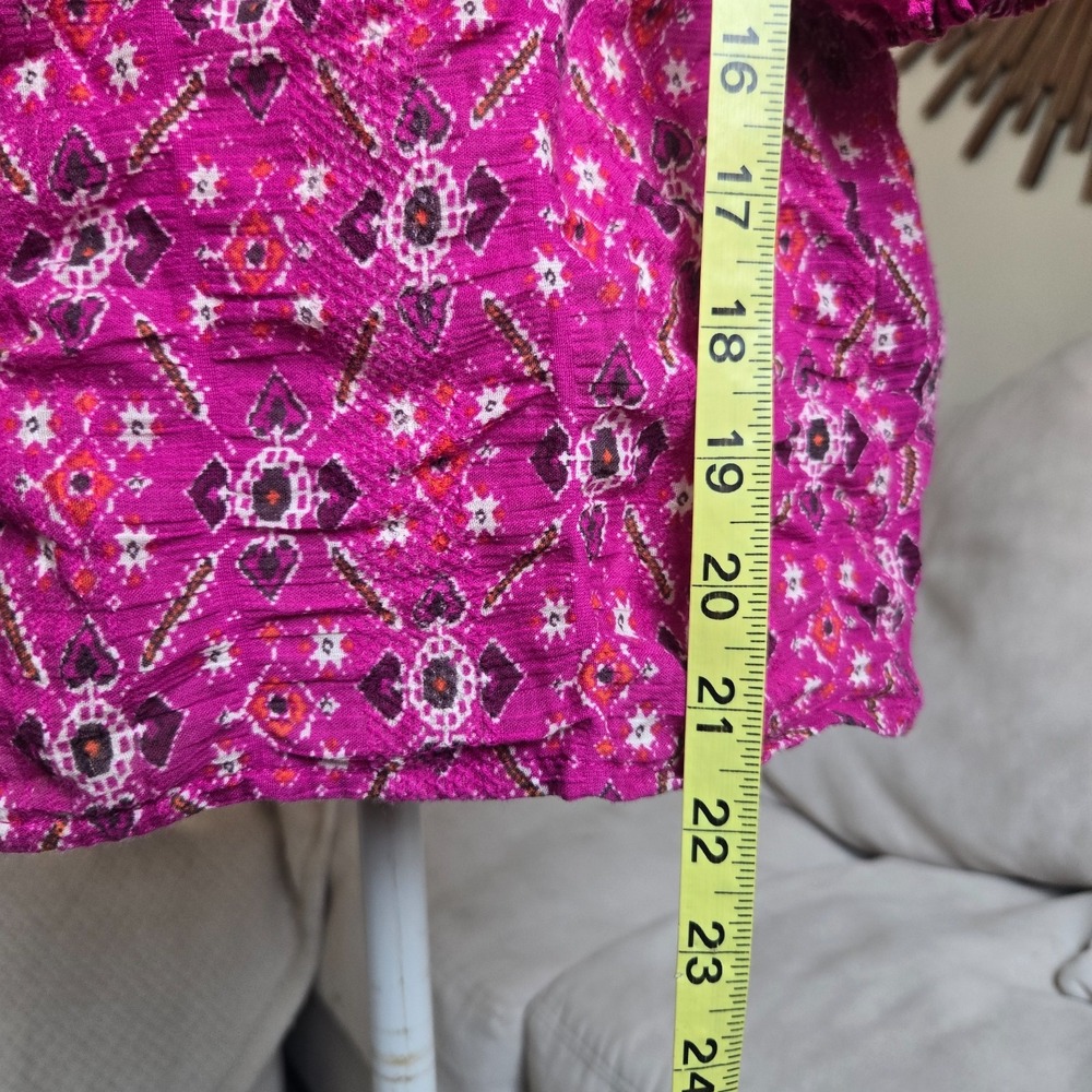 Anthropologie Womens Pink‎ Floral Off-The-Shoulder Floral Blouse Top Size Small - Picture 9 of 9